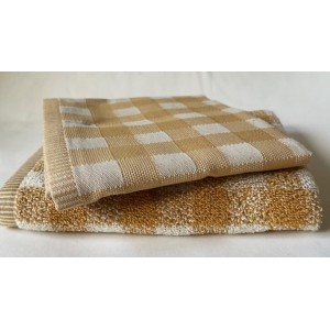 Handdoek - Ruit Groot - Geel